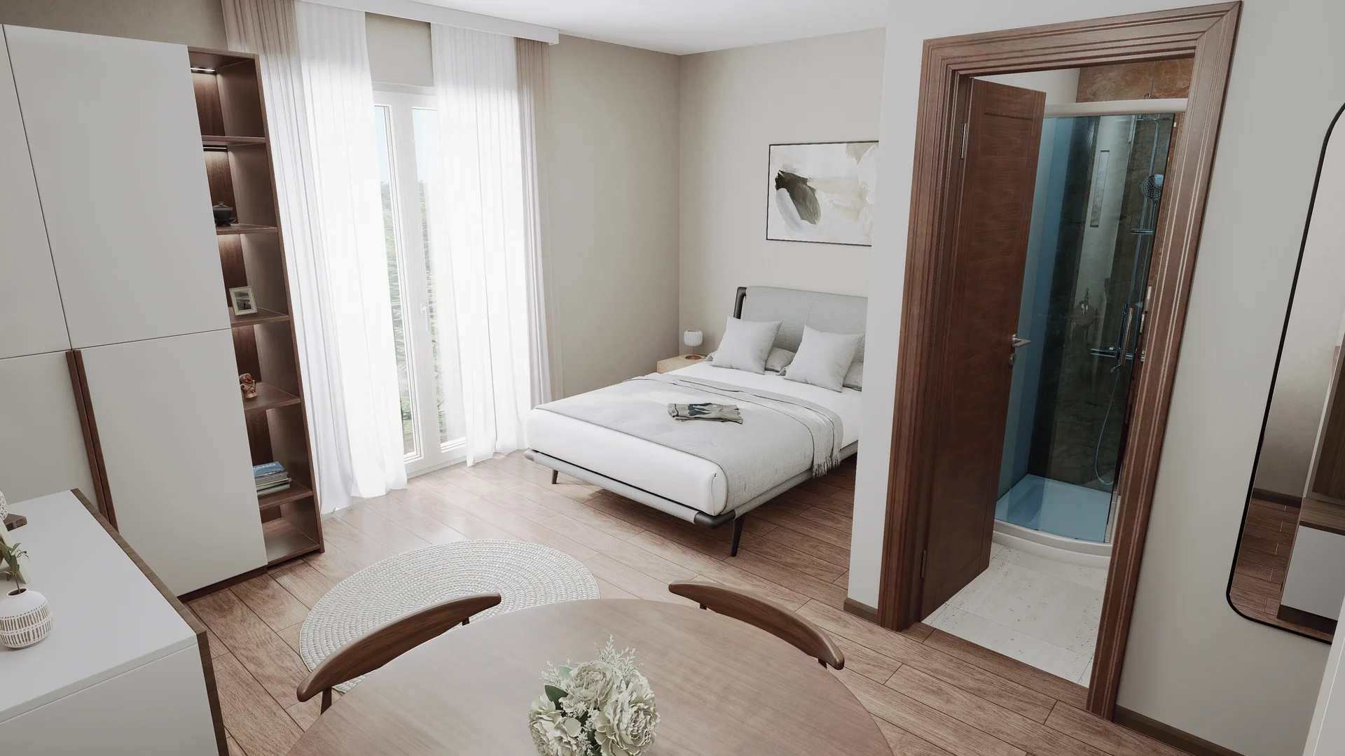 Studio apartman - render enterijera 1